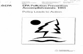 Policy Lea s to Action - P2 InfoHouse · Policy Lea s to Action . I j I I ! “The Pollution Prevention Act established a new national policy for environmental protection: ’that