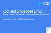 Kodi and Embedded Linux - FOSDEM...Kodi and Embedded Linux Moving Towards Common Windowing and Video Acceleration Lukas Rusak • 02-03-2018 • FOSDEM Graphics Devroom