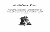 Jubilate Deo - WordPress.com · faithful the Latin chants of "Jubilate Deo" and of having them sing them, and also of promoting the preservation and execution of Gregorian chant in