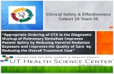 Clinical Safety & Effectiveness Cohort 19 Team #5cme.uthscsa.edu/CSEProject/Cohort19/Team 5.pdf“Appropriate Ordering of CTA in the Diagnostic Workup of Pulmonary Embolism Improves