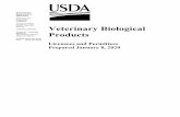 Marketing and Regulatory Programs Animal and Plant Health Inspection Veterinary ... · 2019-10-07 · Regulatory. Veterinary Biological ProductsCenter for Veterinary. Licensees and