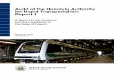 Audit of the Honolulu Authority for Rapid Transportation ...files.hawaii.gov/auditor/Reports/2019/19-03.pdfthe Daniel K. Inouye International Airport. HART and City officials envision