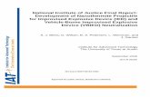 National Institute of Justice Final Report: Development of ... · National Institute of Justice Final Report: Development of Nanothermite Projectile for Improvised Explosive Device