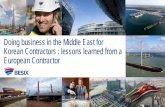 Doing business in the Middle East for Korean Contractors ... · Burj Khalifa Tower, the world’s tallest building. 2010. Wheatstone Breakwater & Marine Offloading Facility, first