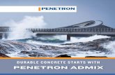 PENETRON ADMIX · 2018-09-10 · service life of conventional concrete (before the onset of corrosion). A second chloride migration test done with CEM III/A, an extremely durable