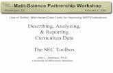 Describing, Analyzing, & Reporting Curriculum Data The SEC ... · The Surveys of Enacted Curriculum (SEC) provide teachers and others a comprehensive set of indicators to facilitate