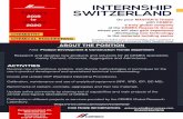 INTERNSHIP February SWITZERLAND 2019 · 2018-11-06 · Create and update SOP (Standard Operating Procedures). Calibration, maintenance and use of analytical equipment (XRF, XRD, ICP,