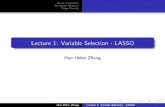 Lecture 1: Variable Selection - LASSOhzhang/math574m/2019Lect13_shrink_lasso.pdf · Oracle Properties Shrinkage Methods Ridge Penalty Oracle Properties Ideal Variable Selection The