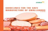GUIDELINES FOR THE SAFE MANUFACTURE OF SMALLGOODS · Figure 3.6 Process flow diagram for bacon ..... 21 Figure 4.1 Process flow diagram for roast meats ..... 25 Figure 4.2 Checking