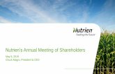 Nutrien’s Annual Meeting of Shareholders...Nutrien Delivering Value to Shareholders Source: Factset, IPREO, Company Reports Successfully Executing on our Strategic Priorities in