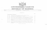 GOVERNMENT GAZETrE REPUBLIC OF NAMIBIA · 2014-02-19 · R2,80 GOVERNMENT GAZETrE OF THE REPUBLIC OF NAMIBIA WINDHOEK ~ 7 September 1993 CONTENTS Page GOVERNMENT NOTICES No. 107 Notice