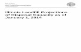 Illinois Landfill Projections of Disposal Capacity as of January 1, 2014 · 2018-09-11 · Illinois Landfill Projections of Disposal Capacity as of January 1, 2014 € Reporting period