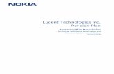 Lucent Technologies Inc. Pension Plan - BenefitAnswers Plus · 2019-11-19 · under the Lucent Technologies Inc. Pension Plan (the “Pension Plan” or the “Plan”), when combined
