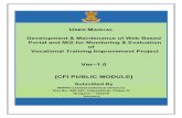 Development & Maintenance of Web Based Portal and MIS for ... Portal and MIS for Monitoring & Evaluation