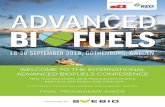 ADVANCED - Svebio · The Advanced Biofuels Conference is intended for those who are ... Bernd Kuepker, Policy officer Unit C1, European Commission, Belgium ... Upstream & Renewables,