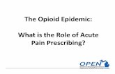 The Opioid Epidemic: What is the Role of Acute Pain ...gdahc.org/sites/default/files/The Opioid Epidemic - What...New persistent opioid use • Previously opioid naïve patient still