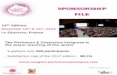 SPONSORSHIP FILE · SPONSORSHIP FILE 16th Edition November 14th & 15th, 2018 In Chartres, France The Perfumes & Cosmetics Congress is the major meeting of the sector