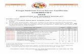Tonga National Form Seven Certificate CHEMISTRY 2016 7 EP TNFSC/F7 Chemistry 2016.pdf · Tonga National Form Seven Certificate CHEMISTRY 2016 QUESTION and ANSWER BOOKLET Time allowed: