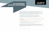 ACADEMIC EXPECTATIONS · • academic citizenship at AUT and beyond AUT Directions outlines our vision for great graduates and for the desirability of the transformative contemporary