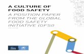 A CULTURE OF FOOD SAFETY - MyGFSI...3 A CULTURE OF FOOD SAFETY GFSI / GLOBAL FOOD SAFETY INITIATIVE 1 EXECUTIVE SUMMARY Virtually every enterprise that is a part of today’s global