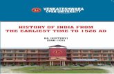 VENKATESHWARA OPEN UNIVERSITY 102_History of India from... · 2019-09-04 · history of india from the earliest time to 1526 ad venkateshwara open university venkateshwara open university
