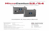Installation & Operation Manual...SENS MicroGenius S2/S4 Technical Manual 6 3 PERFORMANCE SPECIFICATIONS MicroGenius® S2/S4 is a switchmode, regulated, filtered, microprocessor-controlled,