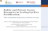 Public and Private Sector Dynamics in Scaling Up …...Public and Private Sector Dynamics in Scaling Up Rice Fortification: Becky L Tsang 1, Ralfh Moreno 2, Nazila Dabestani 2, Helena