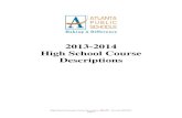 2013-2014 High School Course Descriptions · 2013-2014 High School Course Descriptions . High School Curriculum Course Descriptions DRAFT – Revised 4/05/2013 Page 2 ENGLISH LANGUAGE