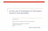 On the use of Ontologies for Information Systems …computerscience.unicam.it/merelli/ontology.pdfOn the use of Ontologies for Information Systems Interoperability joint work with