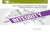 Ten Recommendations for Managing Organizational Integrity ...businessofgovernment.org/sites/default/files/Ten Recommendations for Managing...6 Ten RecommendaTionS foR managing oRganizaTional