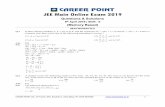 JEE Main Online Exam 2019 - Career Pointcareerpoint.ac.in/studentparentzone/2019/jee-main/JEE-Main-2019-paper... · log on both side 1log 4 1 (1 ) 2 3 x 10 10 tlet logx 10 1t 4 1