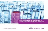 Hydrogen Cyanide – a major building block · hydrogen cyanide are used as a major building block for several fields of application. Hydrogen Cyanide is not traded on the world market.