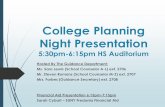 College Planning Night Presentation · Mr. Steven Romans (School Counselor M-Z) ext. 2707 Mrs. Forbes (Guidance Secretary) ext. 2708 ... As soon as possible National College Fair