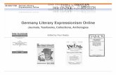 Germany Literary Expressionism Online - De Gruyter Online Literary...Germany Literary Expressionism Online Journals, Yearbooks, Collections, Anthologies Edited by Paul Raabe. ... -