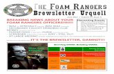 H O U S TON The Foam RangeRs Est.1981 Brewsletter Urquell · Holler Brewing: Great place, loved the music and the Mooyah Milk Stout ... Brewsletter and update registration sheet.