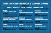 Greater Flint Olympian & CANUSA Games Digest · 2019-06-12 · CRIM.ORG/GFOG GFOGCANUSA@CRIM.ORG Greater Flint Olympian & CANUSA Games Digest Archery Gary Hagler: (810) 964-8600 Baseball