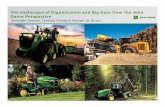 The challenges of Digitalization and Big Data from the ...€¦ · The challenges of Digitalization and Big Data from the John Deere Perspective Christophe Gossard, Strategic Standards