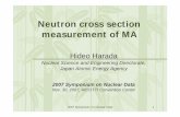 Neutron cross section measurement of MAndd/symposium/2007/presentation/harada_h...2007 Symposium on Nuclear Data 1 Neutron cross section measurement of MA Hideo Harada Nuclear Science