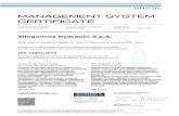 MANAGEMENT SYSTEM CERTIFICATE · ISO 14001:2015 Valutato secondo le prescrizioni degolamentol Re Tecnico RT-09/ Evaluated according to theequirements r of Technical Regulations RT-09