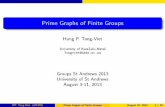 Prime Graphs of Finite Groups - Groups St Andrews · Prime Graphs of Finite Groups Hung P. Tong-Viet University of KwaZulu-Natal Tongviet@ukzn.ac.za Groups St Andrews 2013 University