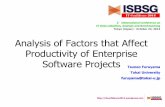 Analysis of Factors that Affect Productivity of Enterprise ......IT Data collection, Analysis and Benchmarking Tokyo (Japan) - October 22, 2014 Tsuneo Furuyama Tokai University furuyama@tokai-u.jp