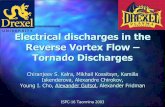 Electrical discharges in the Reverse Vortex Flow – Tornado ... · Specific Features of the Reverse Vortex Flows Directional heat and mass transfer from the periphery to the center