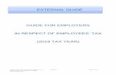 PAYE-GEN-01-G13 - Guide for Employers iro Employees Tax for … · 2018-09-14 · guide for employers in respect of revision: 1 page 2 of 42 employees’ tax (2019 tax year) – paye-gen-01-g13