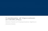 APPENDIX X: COOP GUIDELINES TEMPLATE · Web viewAlert and Notification. The agency has established specific procedures to alert and notify the [executive director/general manager],