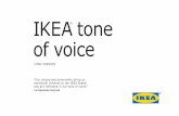 IKEA tone of voicemarketing-so.ikea.com.kw/bp30/update-yourself/IKEA Tone of voice 2016.pdf · Inter IKEA Systems B.V. 201 IKEA tone of voice 8 Creating the SVÄRTAN collection together