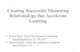 Creating Successful Mentoring Relationships that ... · 1. Define learning goals ahead of time (mentee) 2. Design rough draft of development plan (mentee) 3. Identify potential mentors
