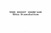 THE holy QUR’AN Shia Translation...CONTENTS 1 Surah al-Fatiha 7 2 Surah al-Baqarah 8 3 Surah Aale Imran swsa 53 4 Surah an-Nisa 80 5 Surah al-Ma’idah 108 6 Surah al-An’aam 128