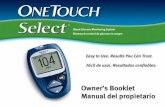 OneTouch Select Owner's Booklet EN/EScdn2.shopmania.biz/files/s1/129501539/content/One Touch...2 Turning your meter on There are two ways to turn your meter on: To perform a test,