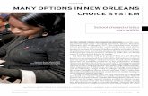 research MANY OPTIONS IN NEW ORLEANS CHOICE SYSTEM · combinations of the measured characteristics (niche schools). Results We focus separately on 56 elementary schools and 22 high