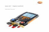 Instruction manual - Testo · Testo 557 is a digital manifold for maintenance and service work on refrigeration systems and heat pumps. It is intended for use by qualified personnel